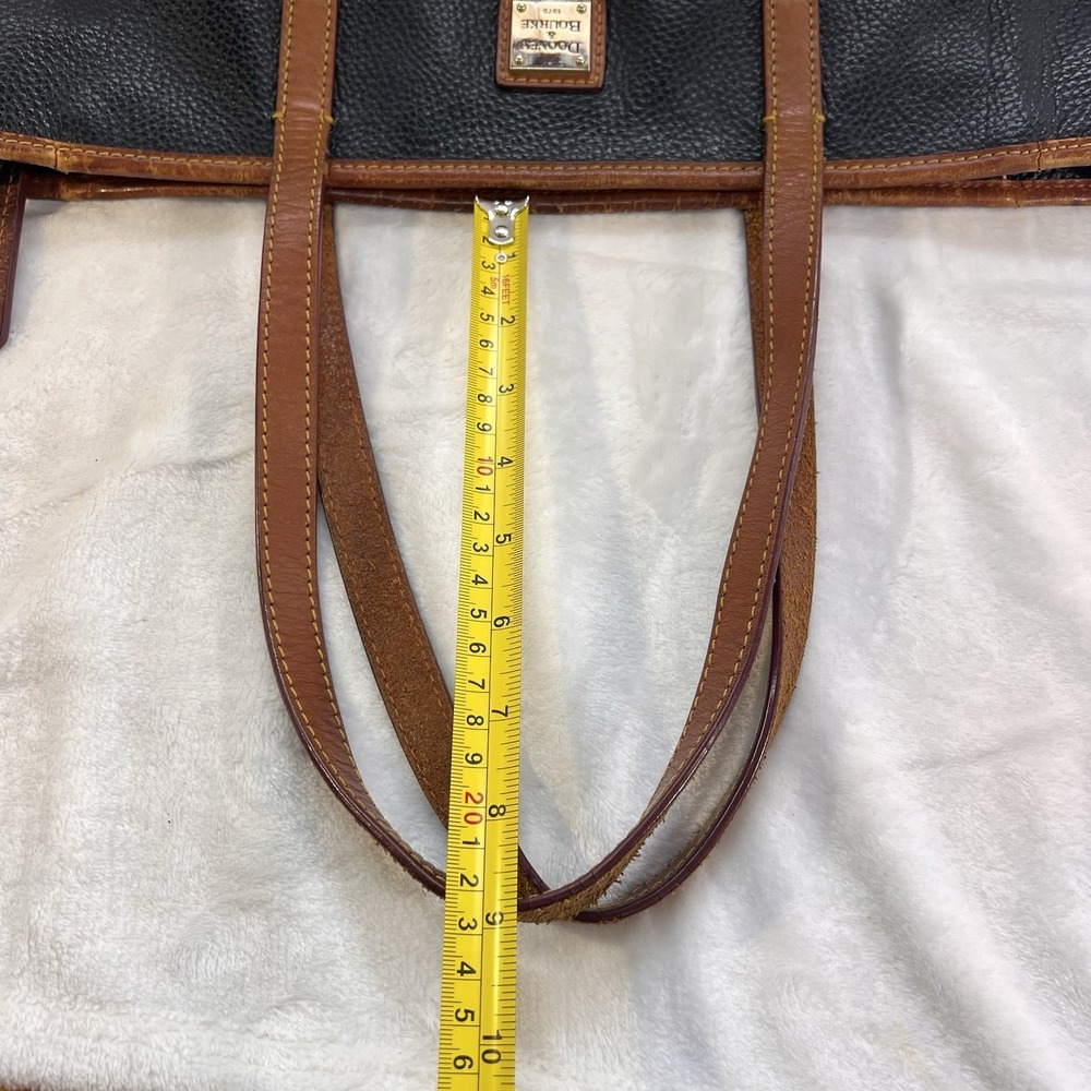Dooney And Bourke Black Pebble Leather Charleston Large Shopper Tote  *see - Picture 8 of 15